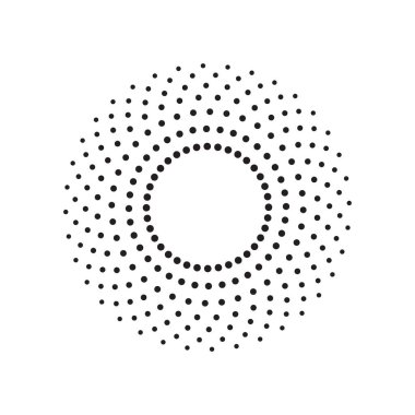 Yuvarlak afiş piksel. Farklı noktalı resim yüzük.