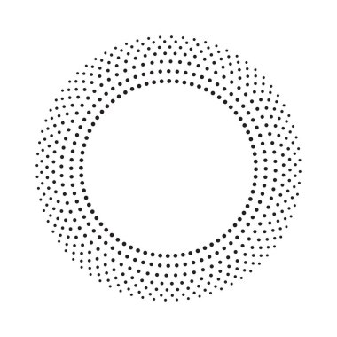 Yuvarlak afiş piksel. Farklı noktalı resim yüzük.