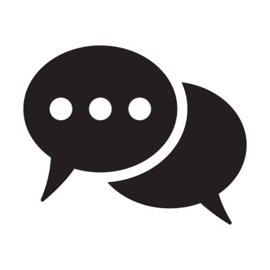 Konuşma balonu vektörü simgesi izole edildi