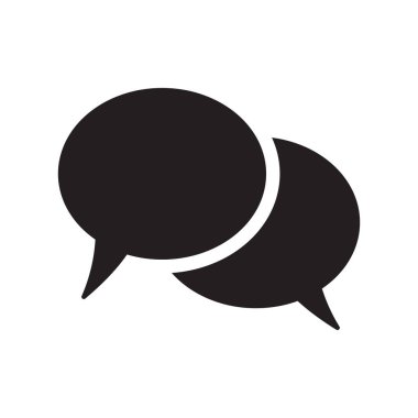 Konuşma balonu vektörü simgesi izole edildi