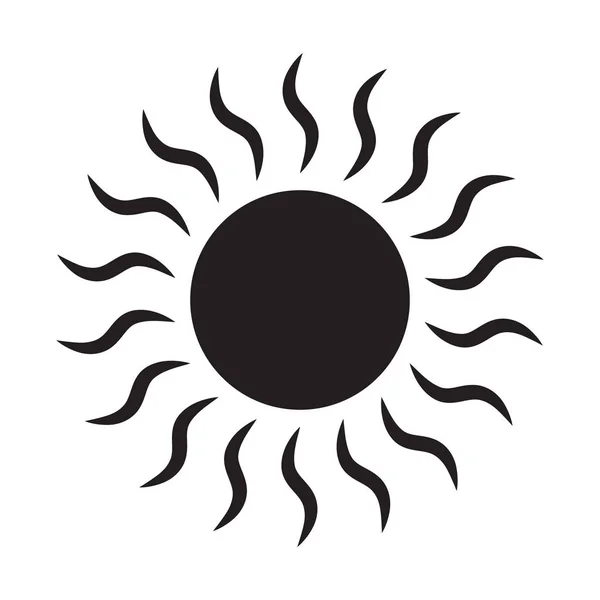 Icône Solaire Vecteur Isolé Symbole Solaire — Image vectorielle