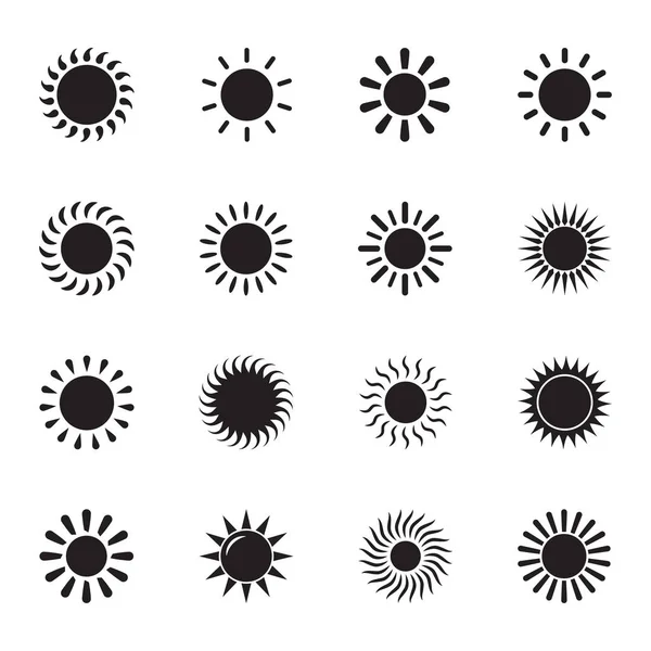 Ήλιος Διάνυσμα Εικονίδιο Απομονωμένο Σύμβολο Ήλιου — Διανυσματικό Αρχείο