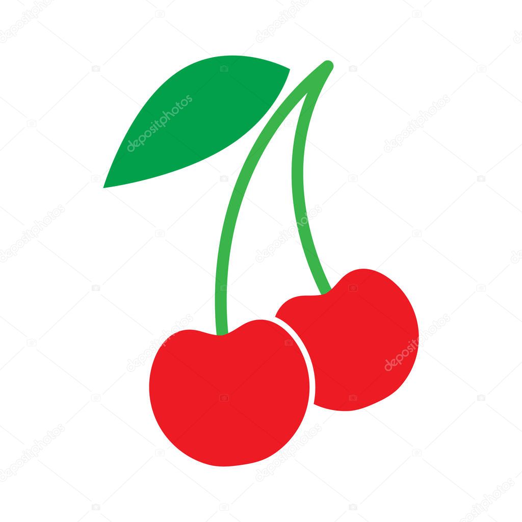 Cherry icon. cherry flat style vector illustration