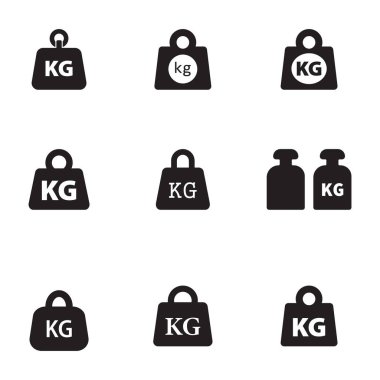 Ağırlık kilogram simgesi vektör izole