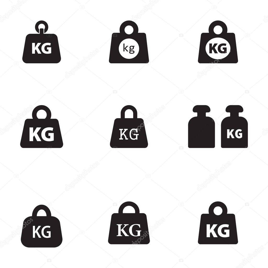 Weight kilogram icon vector isolated