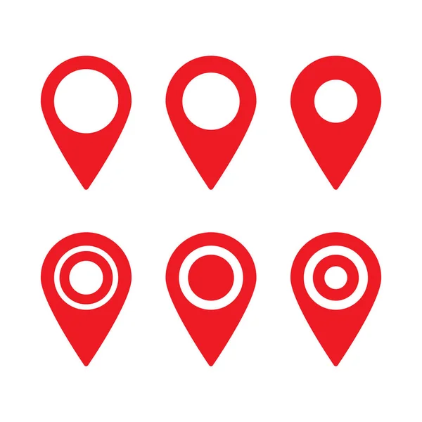 Red Maps Pin Location Map Icon Location Pin Pin Icon — Stock Vector
