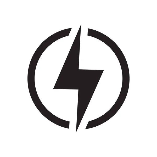 Rayo Elemento Diseño Del Logotipo Del Vector Energía Eléctrica Concepto — Archivo Imágenes Vectoriales