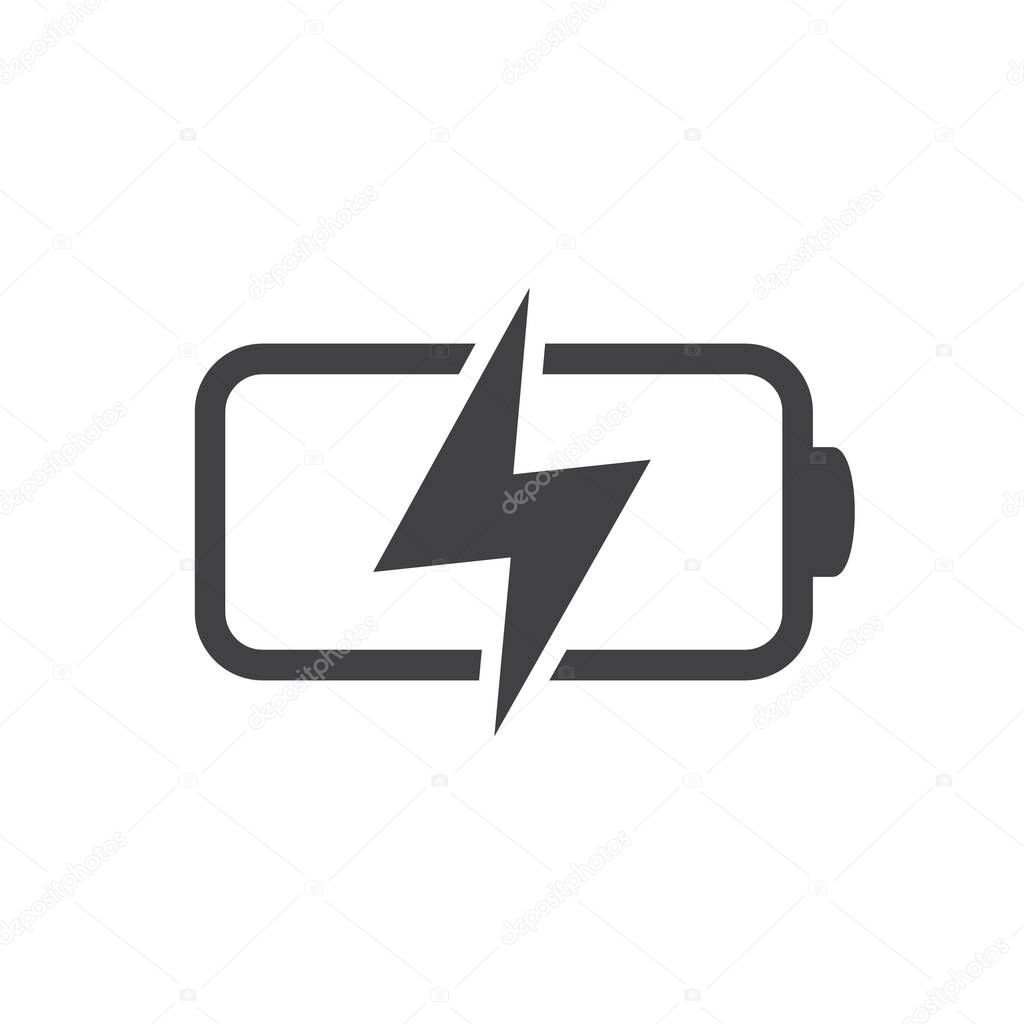 Battery charging UI icon vector