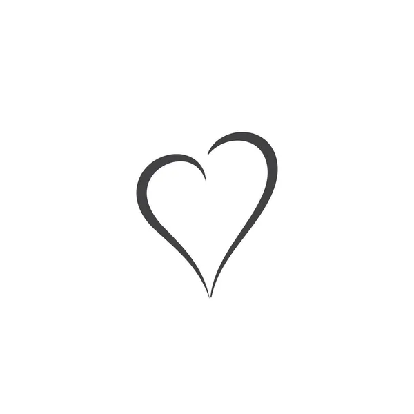 Ícone Amor Ícone Coração Vetor Ilustração Logotipo Modelo — Vetor de Stock