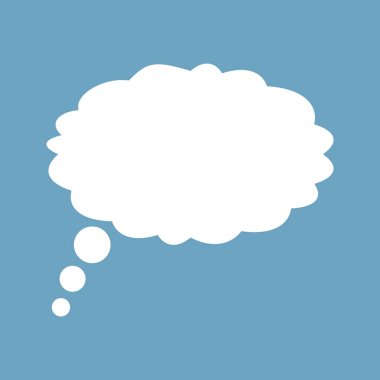Thinking cloud, Cartoon dialogs cloud vector, icon image