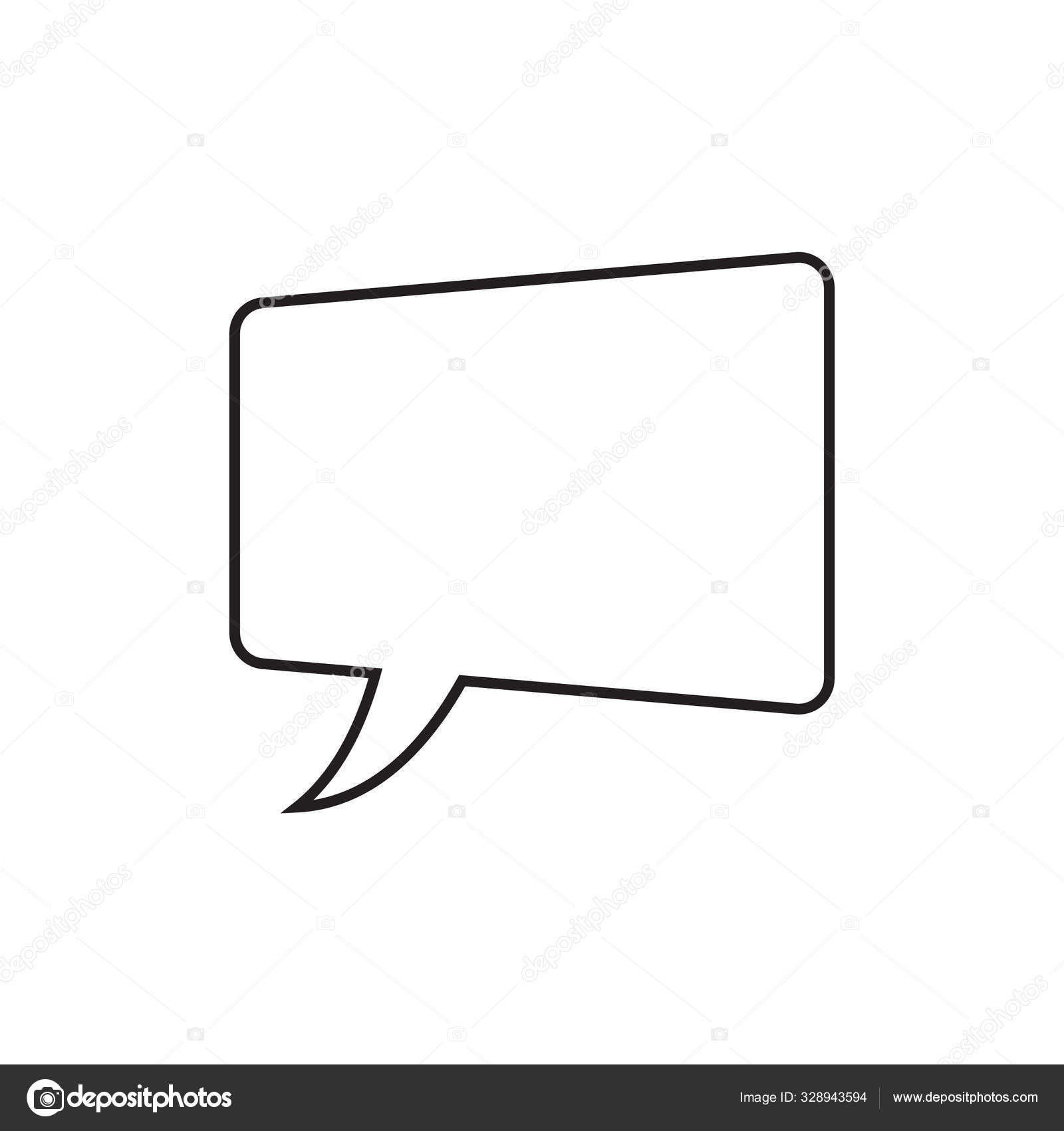 Speech Bubble Speech Balloon Chat Bubble Line Art Vector Icon Vector Image By C Dmvector Vector Stock