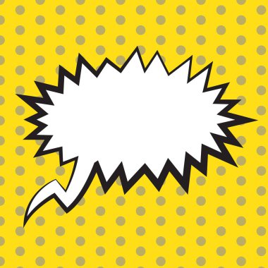 Pop art dialog bubble. Bang comic bubble for text. Cartoon speech bubble vector