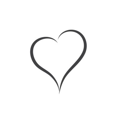Love icon, heart icon vector illustration logo template