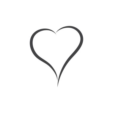 Love icon, heart icon vector illustration logo template