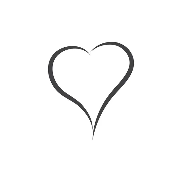 Ikon Cinta Ikon Hati Vektor Gambar Logo Templat - Stok Vektor
