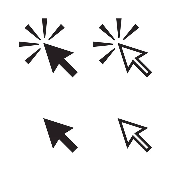 Mouse Cursor Vector Icon Clicking Cursor Pointer Icon Vector — 스톡 벡터