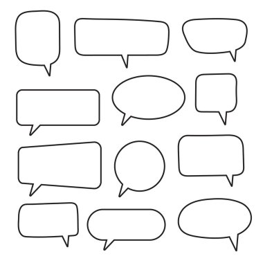 Konuşma balonu, konuşma balonu, sohbet balonu çizgisi uygulamalar ve web siteleri için sanat vektör simgesi