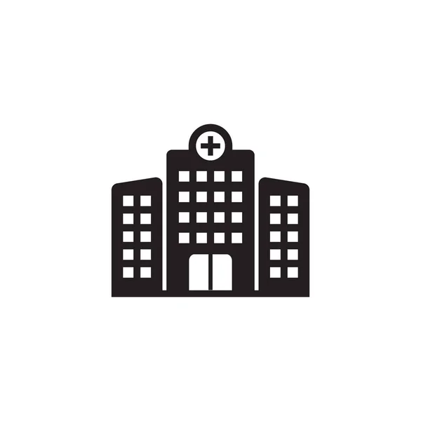 Icono Del Hospital Icono Del Vector Del Edificio Del Hospital — Vector de stock