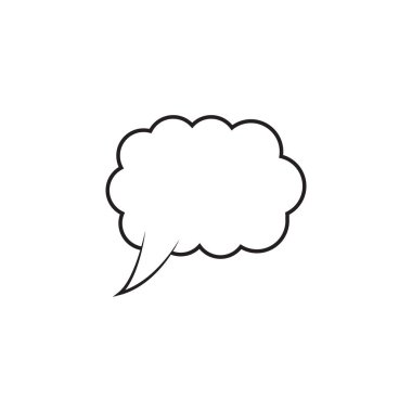 Kabarcık yalıtılmış. Moda düşünce baloncuğu düz stil. Sosyal ağ ve etiket için modern şablon. Yaratıcı düşünce balonu. Bulut çizgisi sanatı, vektör çizimi