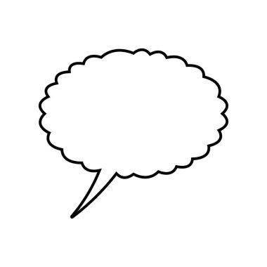 Kabarcık yalıtılmış. Moda düşünce baloncuğu düz stil. Sosyal ağ ve etiket için modern şablon. Yaratıcı düşünce balonu. Bulut çizgisi sanatı, vektör çizimi