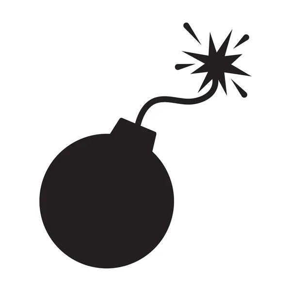 Bomb Icon Vector Illustration Flat Design Style Vector Bomb Icon — 스톡 벡터