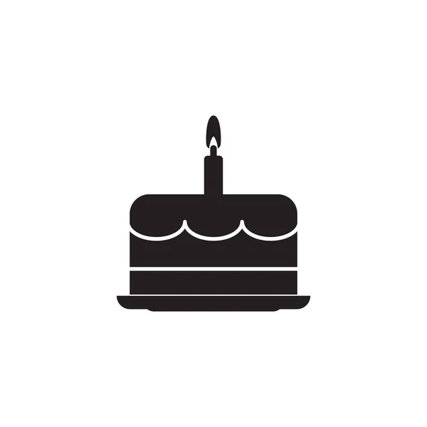 Birthday Cake Vector Icon Isolated — 스톡 벡터