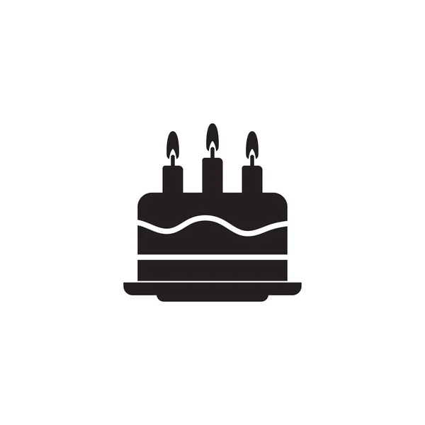 Birthday Cake Vector Icon Isolated — 스톡 벡터