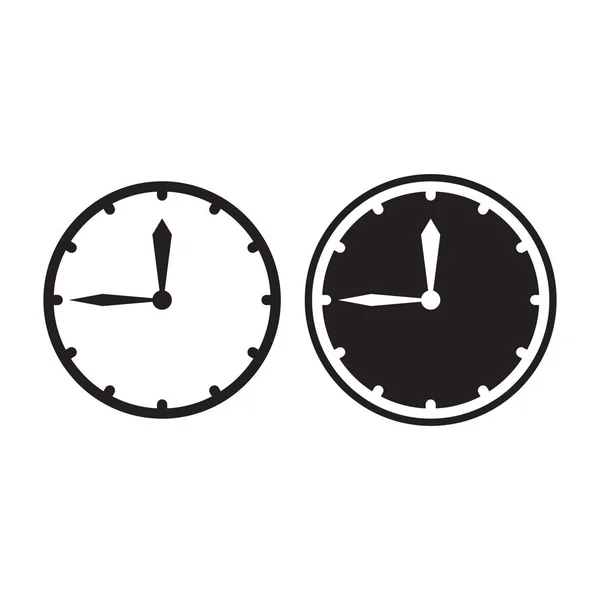 Ícone Relógio Vetor Ícone Tempo — Vetor de Stock