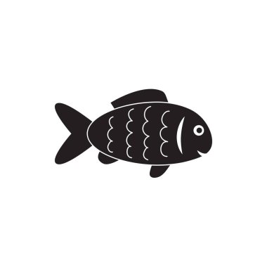 Balık simgesi izole edilmiş vektör sembolü