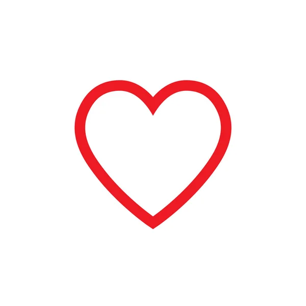 Ref Red Heart Icon Love Icon — стоковый вектор