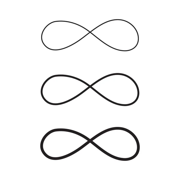 Symbole Infini Dessiné Main Icône Gribouillage Signe Infini — Image vectorielle