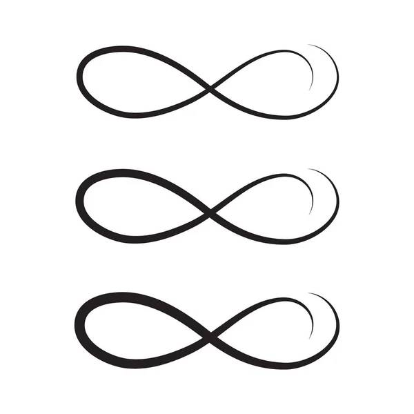 Symbole Infini Dessiné Main Icône Gribouillage Signe Infini — Image vectorielle