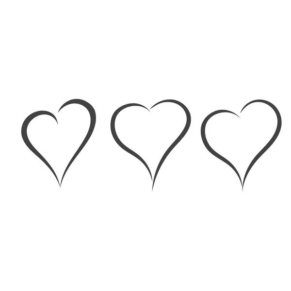 愛のアイコン ハートのアイコンのイラストのロゴテンプレート — ストックベクタ