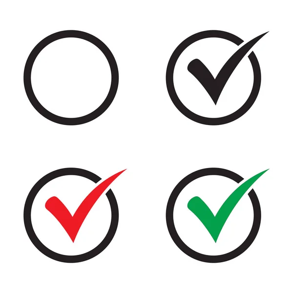 Checkbox Set Met Blanco Aangevinkt Vakje Vectorpictogram — Stockvector