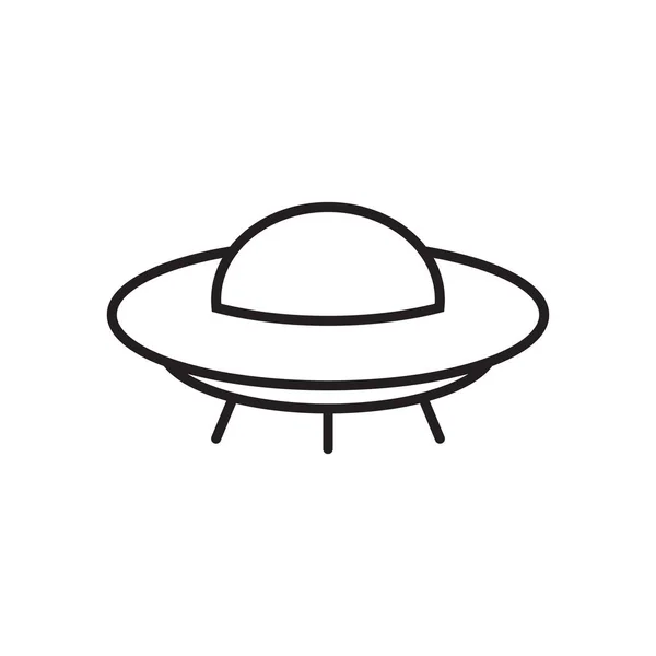 Ufo Symbol Vektorabbildung Auf Weißem Hintergrund — Stockvektor