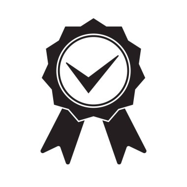 Moda stil tasarımında kalite garantisi simgesi. Vektör grafik illüstrasyonu.