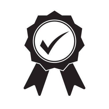 Moda stil tasarımında kalite garantisi simgesi. Vektör grafik illüstrasyonu.