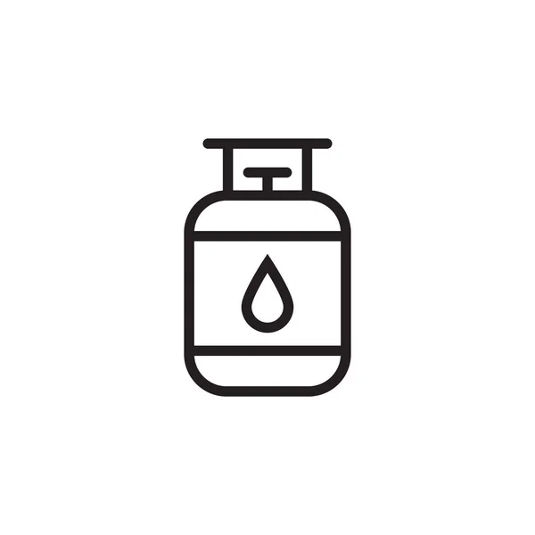 Gascilinder Pictogram Vector Geïsoleerd — Stockvector