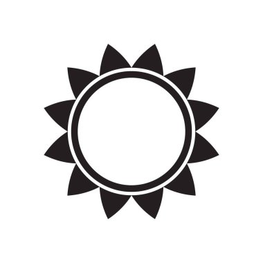 Güneş ikonu vektörü izole, güneş sembolü