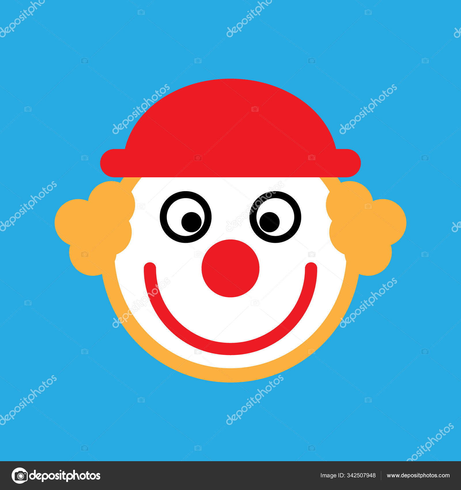 Clown Jester Icon Joker Face Vector Stock Vector Image by ©DMVector  #342507948