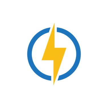 Şimşek elektrik güç ikonu vektörü
