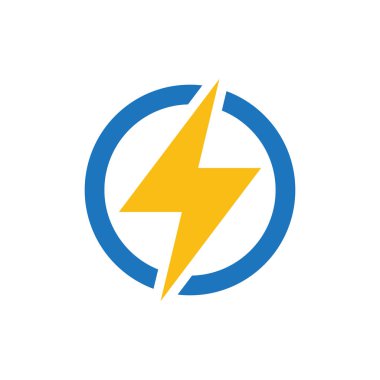 Şimşek elektrik güç ikonu vektörü