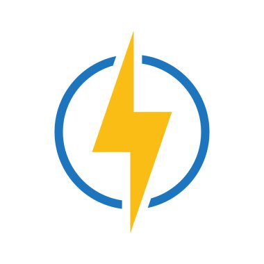 Şimşek elektrik güç ikonu vektörü