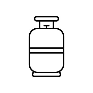 Gaz silindiri ikon vektörü izole edildi