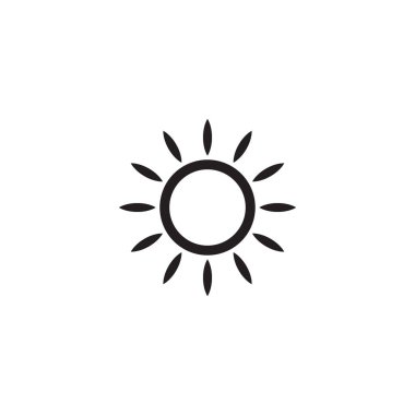 Sun icon vector isolated on background