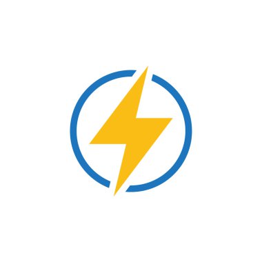 Şimşek elektrik güç ikonu vektörü