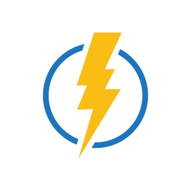 Şimşek elektrik güç ikonu vektörü