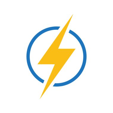 Şimşek elektrik güç ikonu vektörü