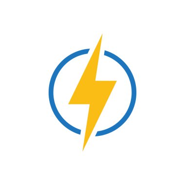 Şimşek elektrik güç ikonu vektörü