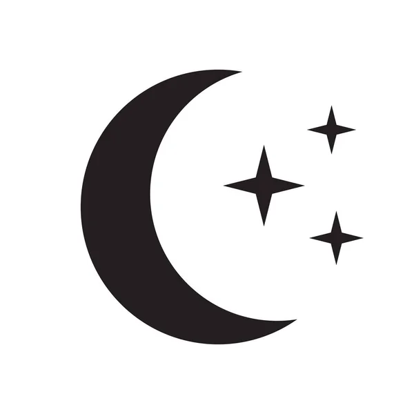 Moon Stars Vector Icon Background — 图库矢量图片